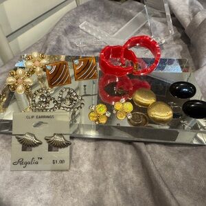 Assorted Vintage Clip-On Earrings Set Lot